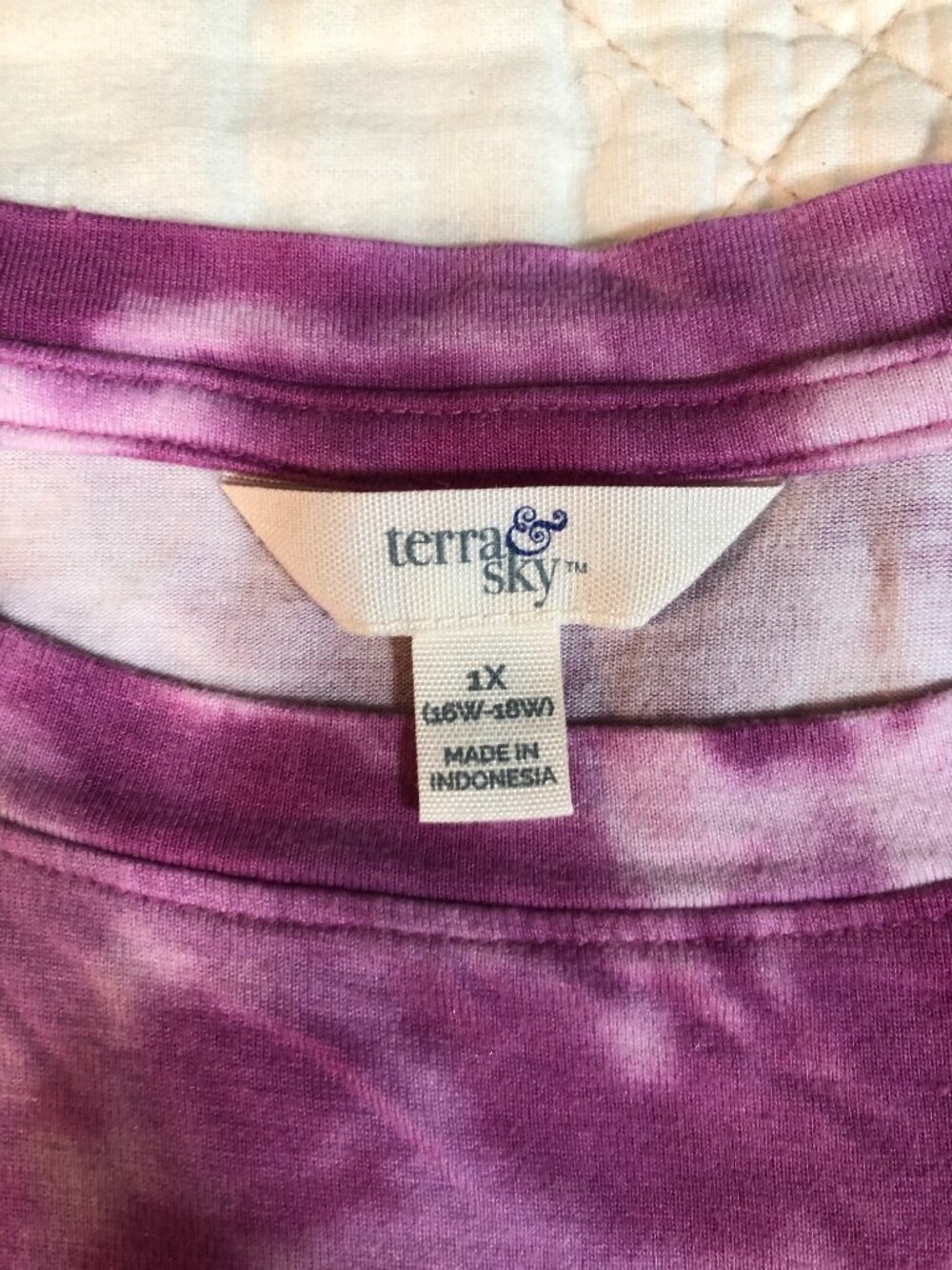 Terra & Sky Women’s Mumu Pink Tie Dyed Dress, Size 1X - Picture 5 of 12